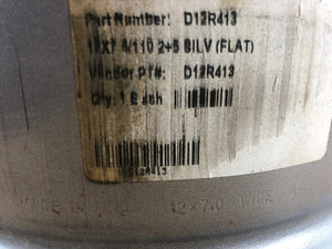 ITP Delta Series Steel Wheel Rim Front D12R413 4/110 12x7 2+5 Flat Silver