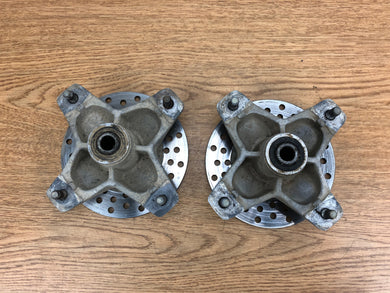 1989-2007 Yamaha Warrior 350 Banshee Raptor Left Right Front Hubs Rotors