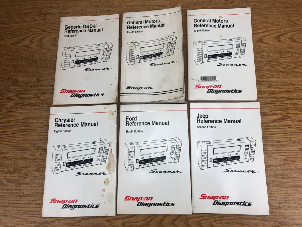 Lot of Snap On Diagnostics Scanner Reference Manuals Ford Jeep Chrysler GM